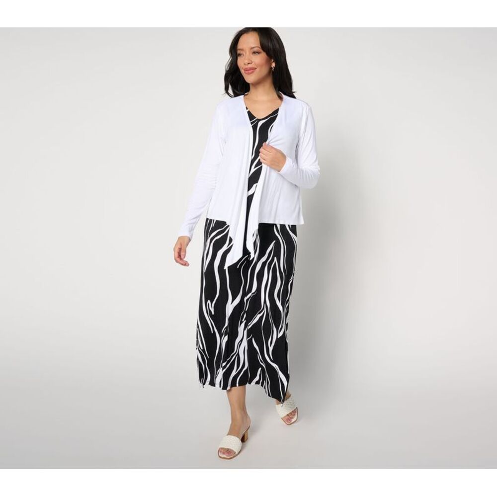 QVC Belle by Kim Gravel Women's Petite Dress PM Pet Better Together Black